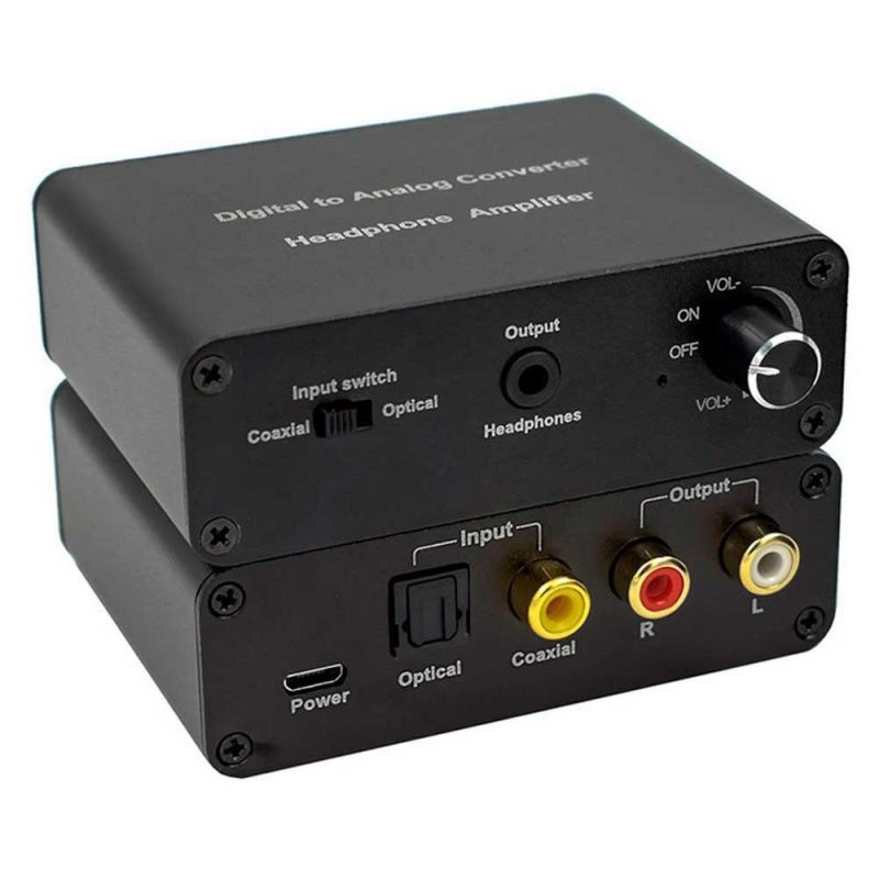 Adaptors | 0337 Analog To Digital Audio Converter Black Adaptors Adaptors