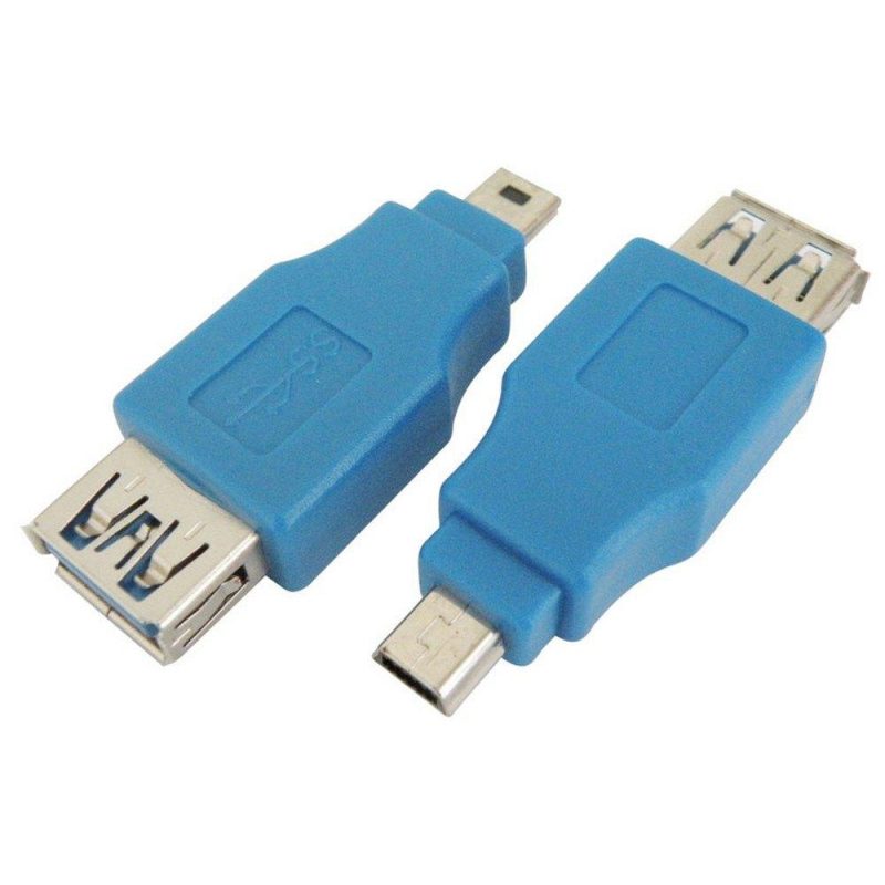 Adaptors | 0834 USB-A To Mini USB Adapter Blue Adaptors Adaptors