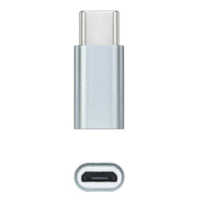 Adaptors | 10.02.0011 USB-C To Micro USB Adapter Silver Adaptors Adaptors