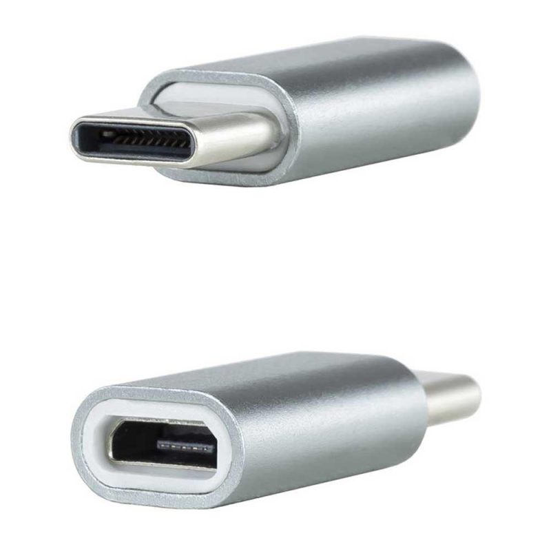 Adaptors | 10.02.0011 USB-C To Micro USB Adapter Silver Adaptors Adaptors