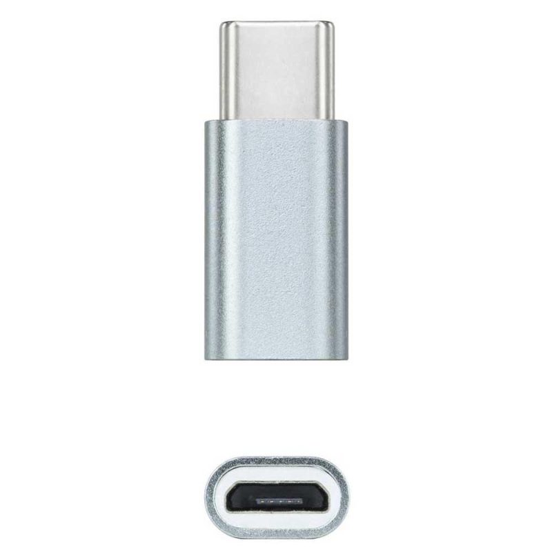 Adaptors | 10.02.0011 USB-C To Micro USB Adapter Silver Adaptors Adaptors