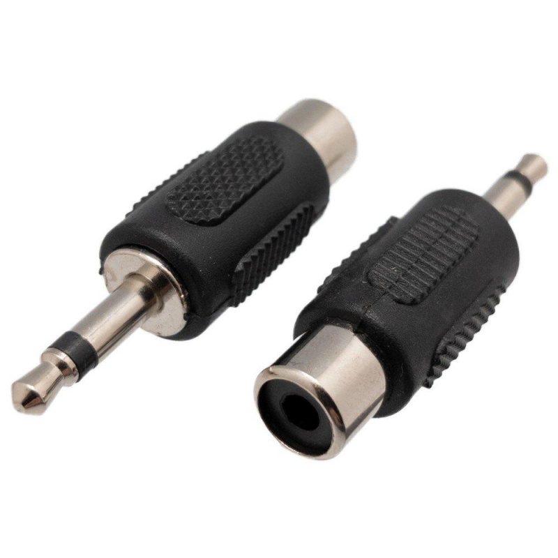 Adaptors | 1087 M/F 3.5 mm Jack To RCA Adapter Black Adaptors Adaptors