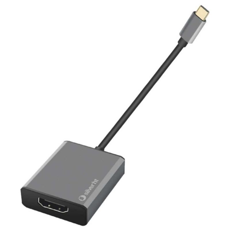 Adaptors | 112001040199 USB-C To HDMI 4K M/F Adapter Grey Adaptors Adaptors