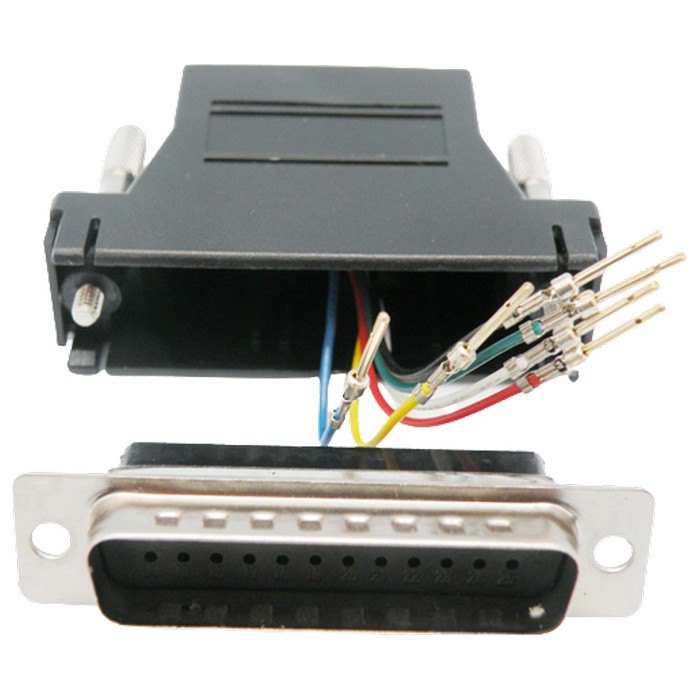 Adaptors | 1640 DB25 To RJ12 Adapter Black Adaptors Adaptors