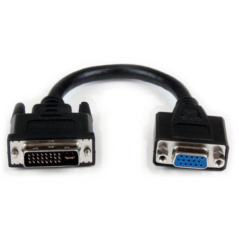 Adaptors | 20 cm DVI to VGA Cable Adapter M/F Black Adaptors Adaptors