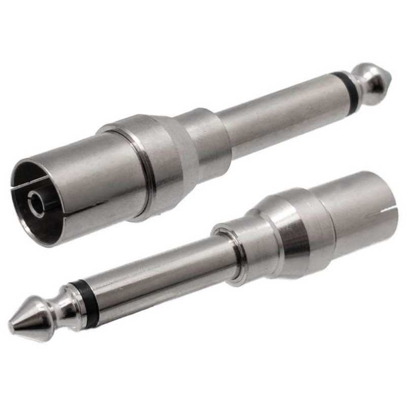 Adaptors | 2307 M/F Jack 6.4 mm Stereo To PAL Silver Adaptors Adaptors