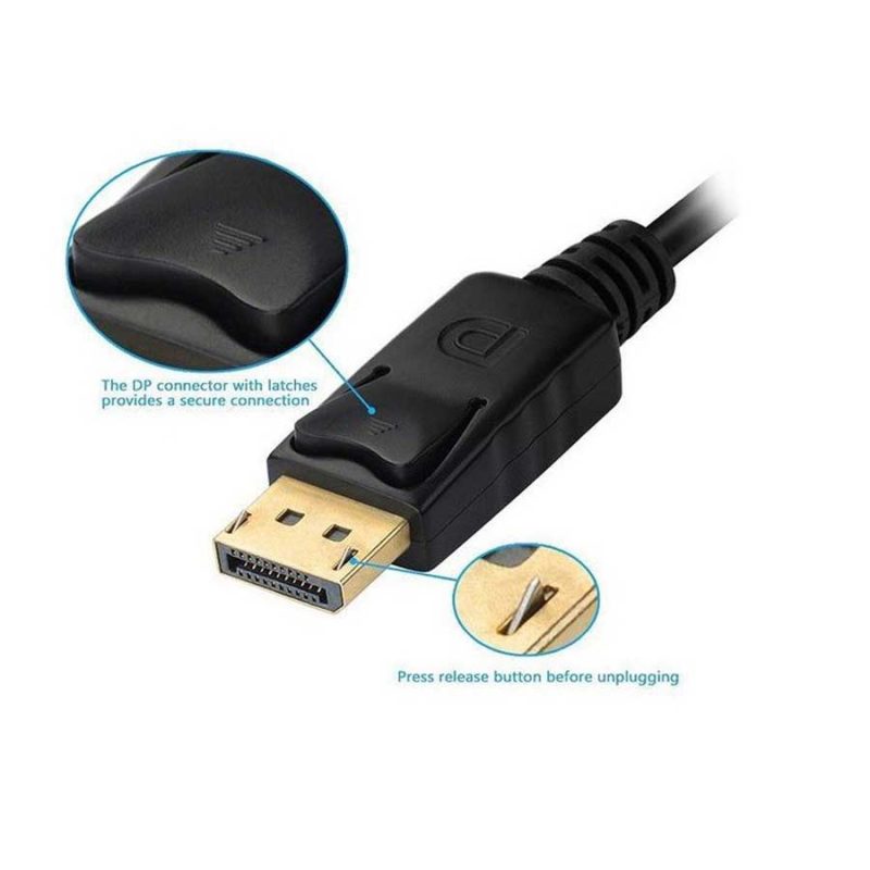 Adaptors | 24 cm DisplayPort HDMI/DVI/VGA Adapter Black Adaptors Adaptors