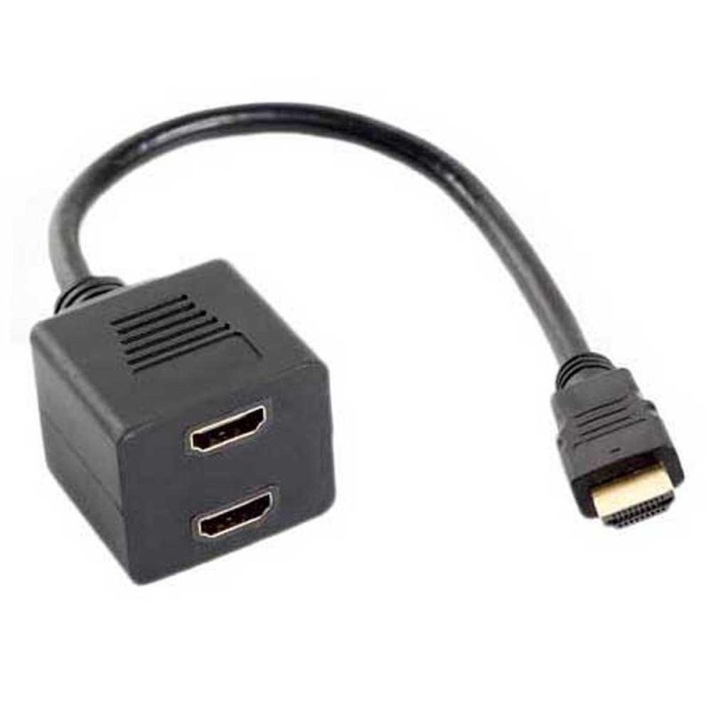 Adaptors | 2xHDMI Splitter Black Adaptors Adaptors