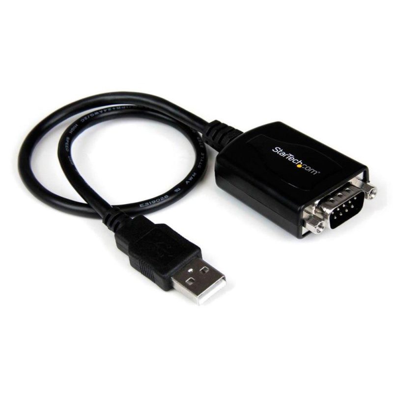 Adaptors | 30 cm USB to Serial DB9 Adapter Cable Black Adaptors Adaptors