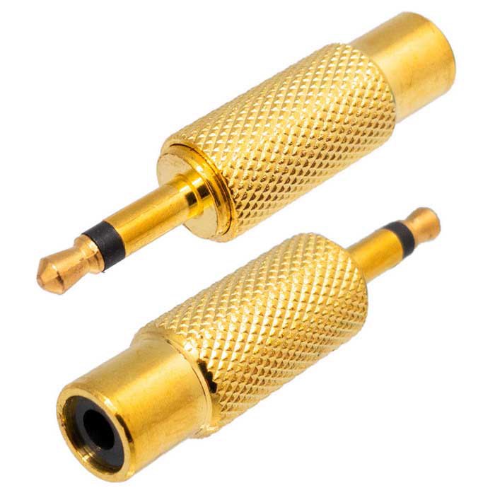 Adaptors | 3274 M/F 3.5 mm Jack To RCA Adapter Gold Adaptors Adaptors