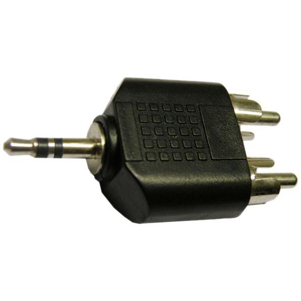 Adaptors | 3276 Estereo M/F 3.5 mm To RCA Jack Splitter Adapter Black Adaptors Adaptors