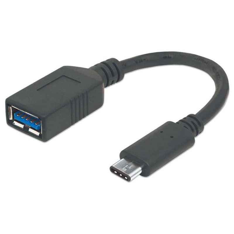 Adaptors | 355285 15 cm USB-C To USB-A Adapter Black Adaptors Adaptors