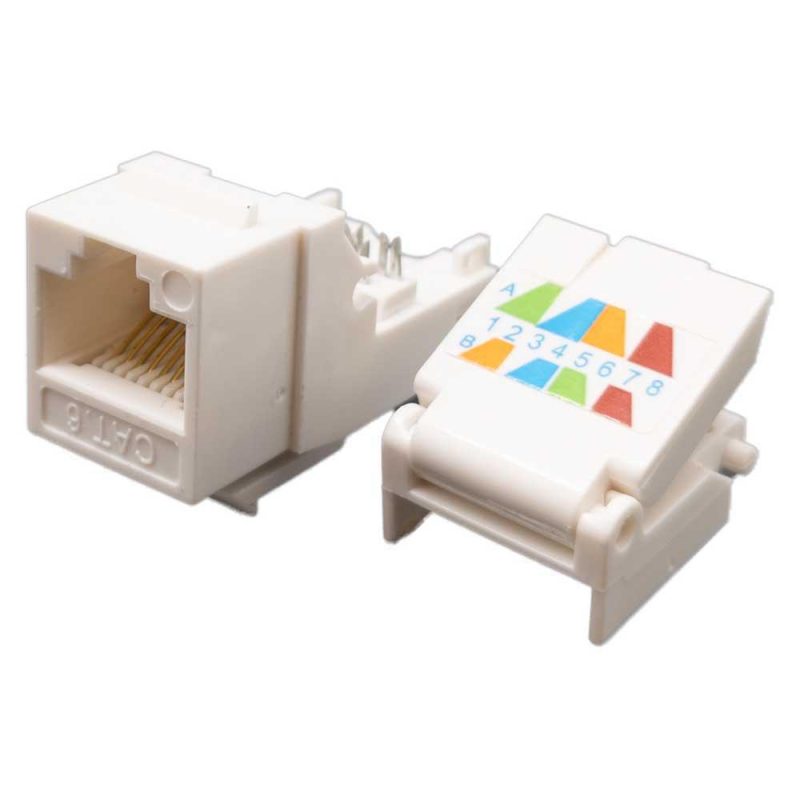 Adaptors | 3852 UTP CAT6 RJ45 Keystone White Adaptors Adaptors