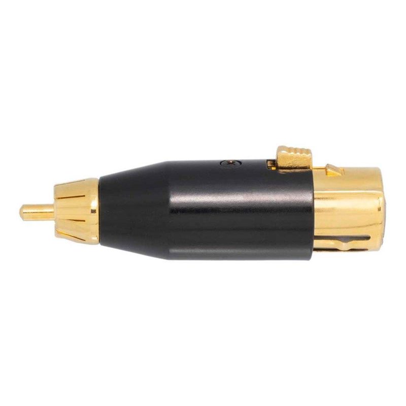 Adaptors | 3985 F/M XLR To RCA Adapter Gold / Black Adaptors Adaptors