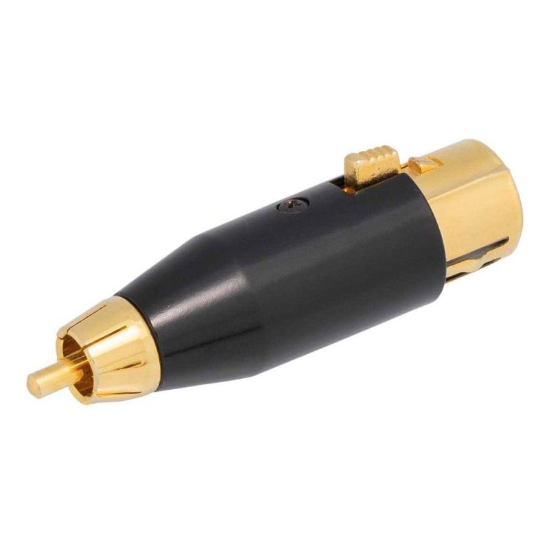 Adaptors | 3985 F/M XLR To RCA Adapter Gold / Black Adaptors Adaptors