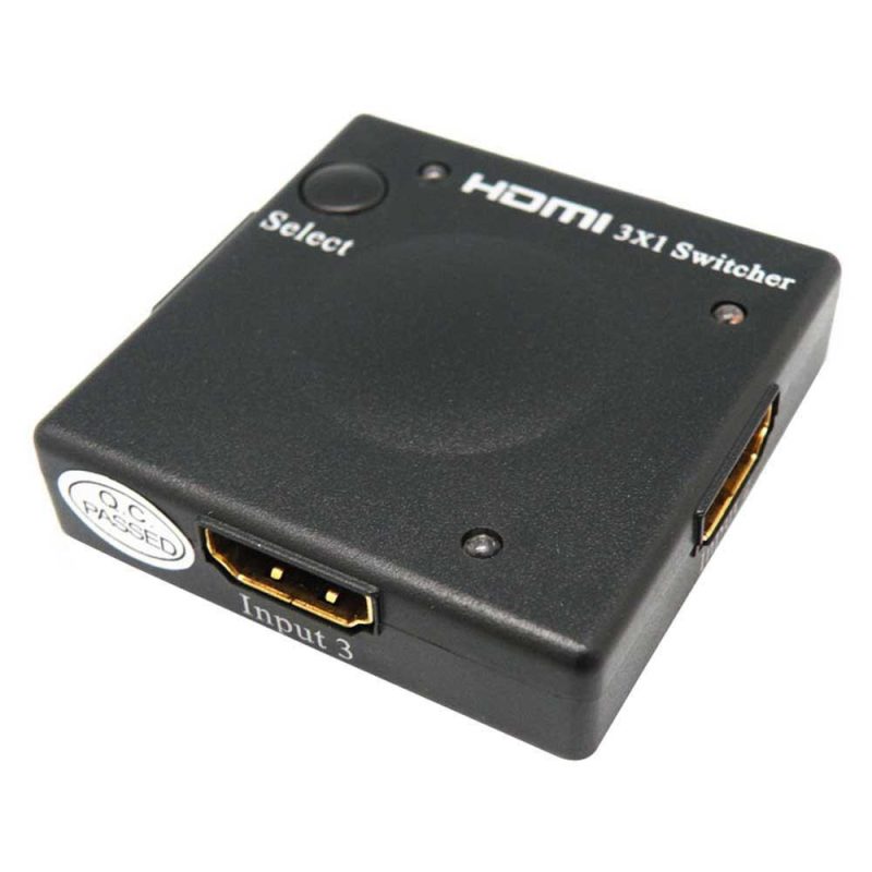 Adaptors | 4007 1×3 HDMI Switch Black Adaptors Adaptors