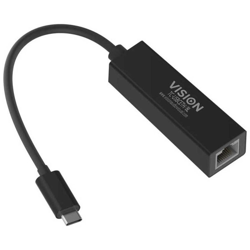 Adaptors | 491970 USB-C To RJ45 Adapter Black Adaptors Adaptors