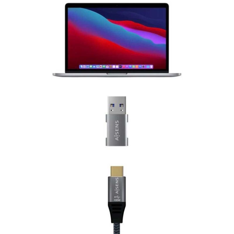 Adaptors | A108-0655 USB-C To USB-A Adapter Silver Adaptors Adaptors