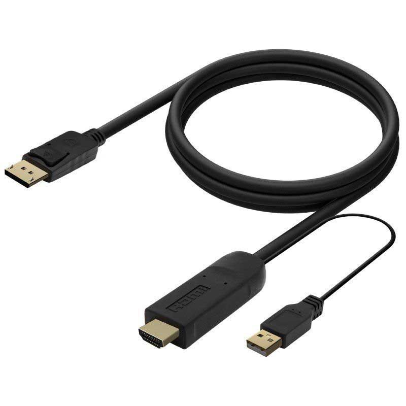 Adaptors | A122-0641 1.8 m HDMI To DisplayPort And USB-A Converter Black Adaptors Adaptors