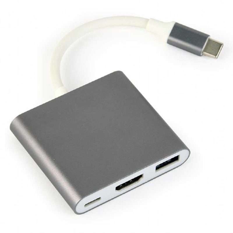 Adaptors | ACMHDMIF02SG USB C To Multiport Adapter Silver Adaptors Adaptors