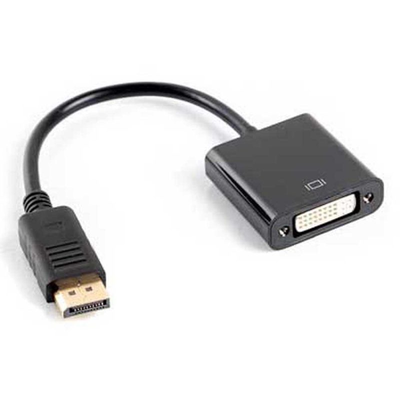 Adaptors | AD-0007-BK DisplayPort To DVI Adapter Black Adaptors Adaptors