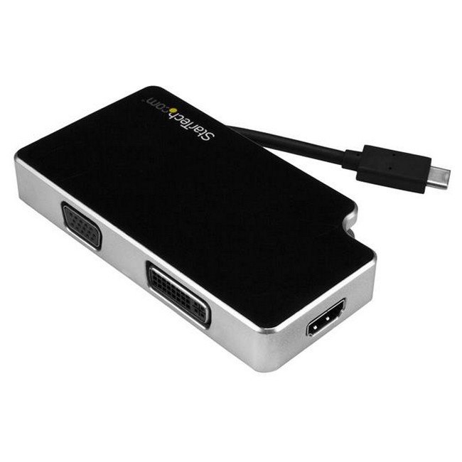 Adaptors | Adapter USB-C To VGA DVI HDMI Black Adaptors Adaptors