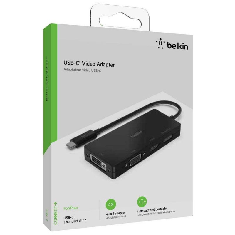 Adaptors | AVC003btBK USB-C Multiport Adapter Black Adaptors Adaptors