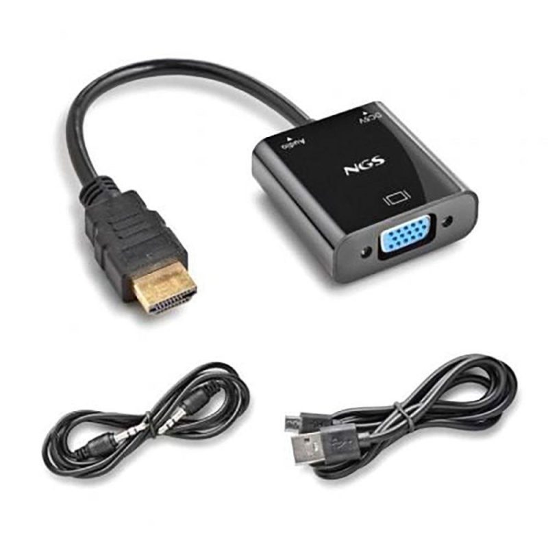 Adaptors | Chamaleon HDMI to VGA converter Black Adaptors Adaptors