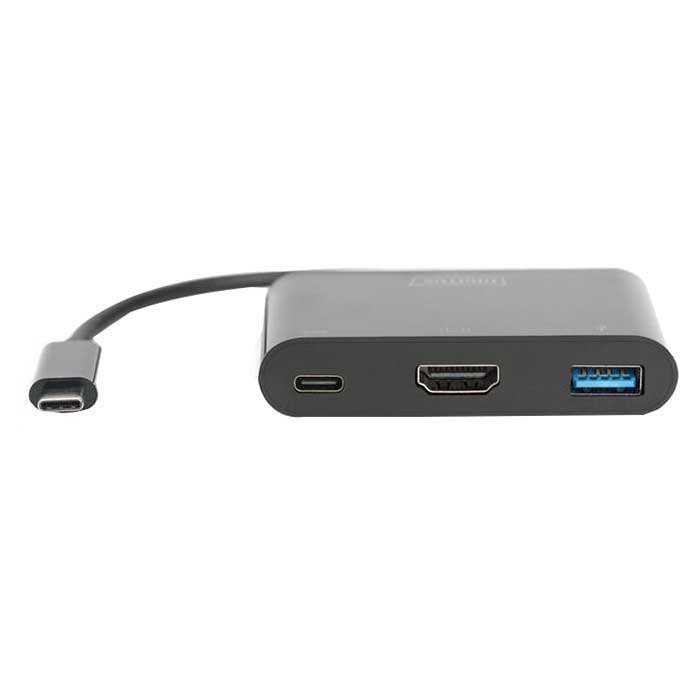 Adaptors | DA-70855 USB C To Multiport Adapter Black Adaptors Adaptors