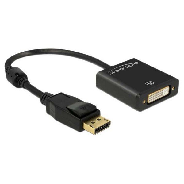 Adaptors | DisplayPort DVI 24+5 Pin M/F Adapter 4K 20 cm Black Adaptors Adaptors