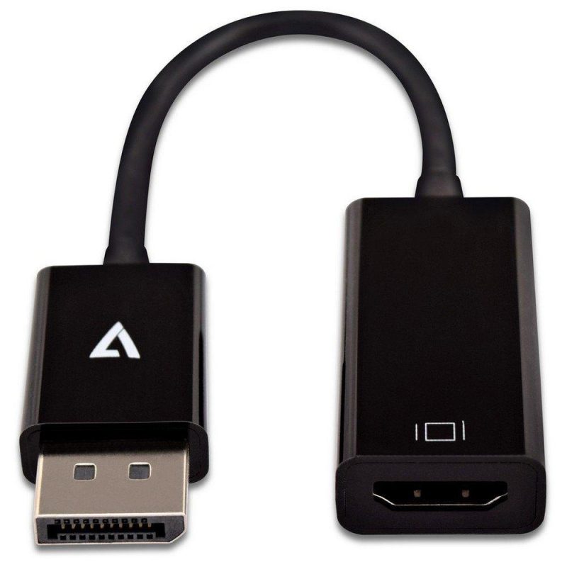 Adaptors | DisplayPort To HDMI Slim Adapter Black Adaptors Adaptors