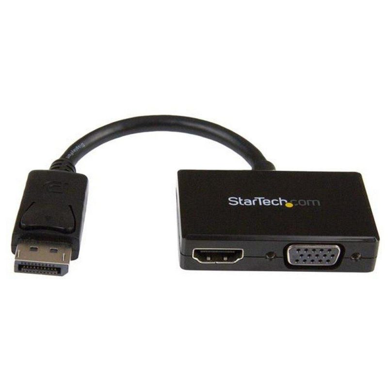 Adaptors | DisplayPort To HDMI VGA Adapter Black Adaptors Adaptors