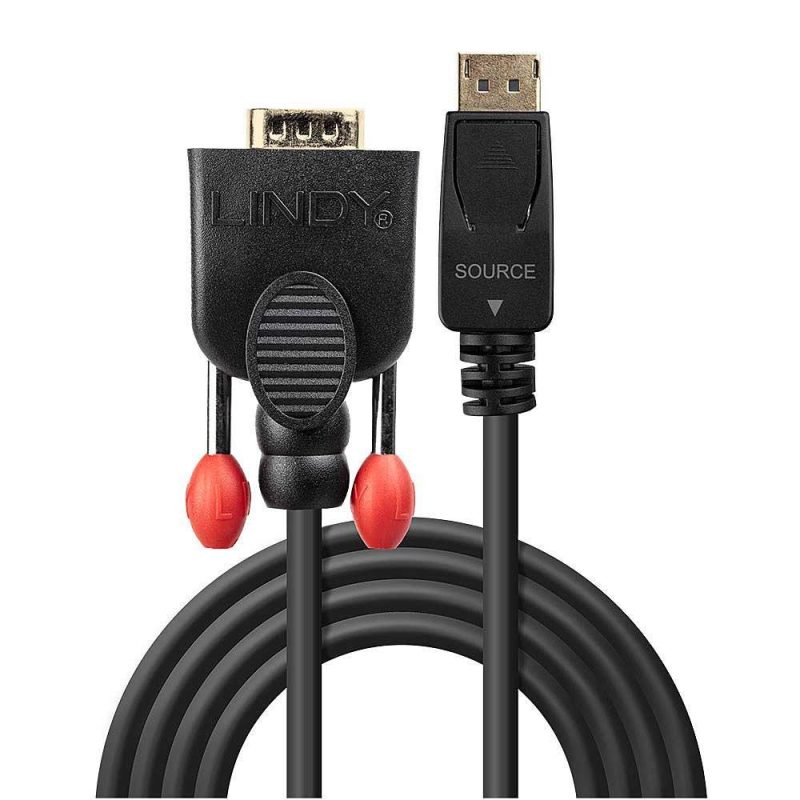 Adaptors | DisplayPort To VGA Cable 0.5 m Black Adaptors Adaptors