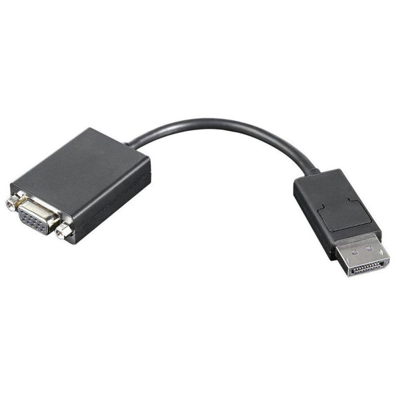 Adaptors | DisplayPort To VGA Monitor Adapter Black Adaptors Adaptors