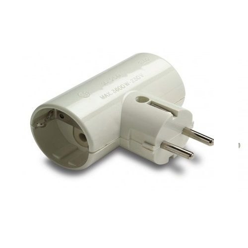 Adaptors | Double Schuko Tt 16A Adapter White Adaptors Adaptors