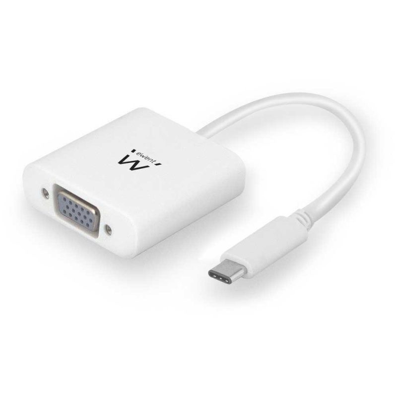 Adaptors | EC1050 USB-C To VGA M/F Adapter White Adaptors Adaptors