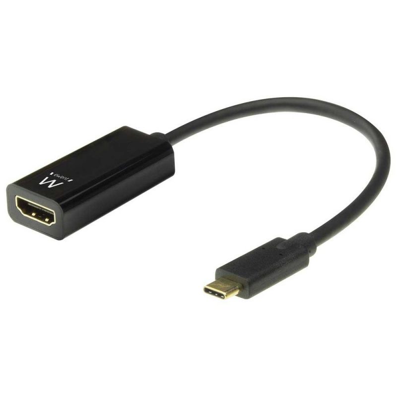 Adaptors | EW9823 USB-C To HDMI 4K M/F Adapter Black Adaptors Adaptors