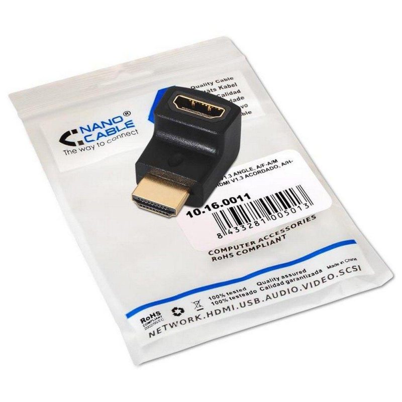 Adaptors | HDMI V1.3 90º Adapter Black Adaptors Adaptors