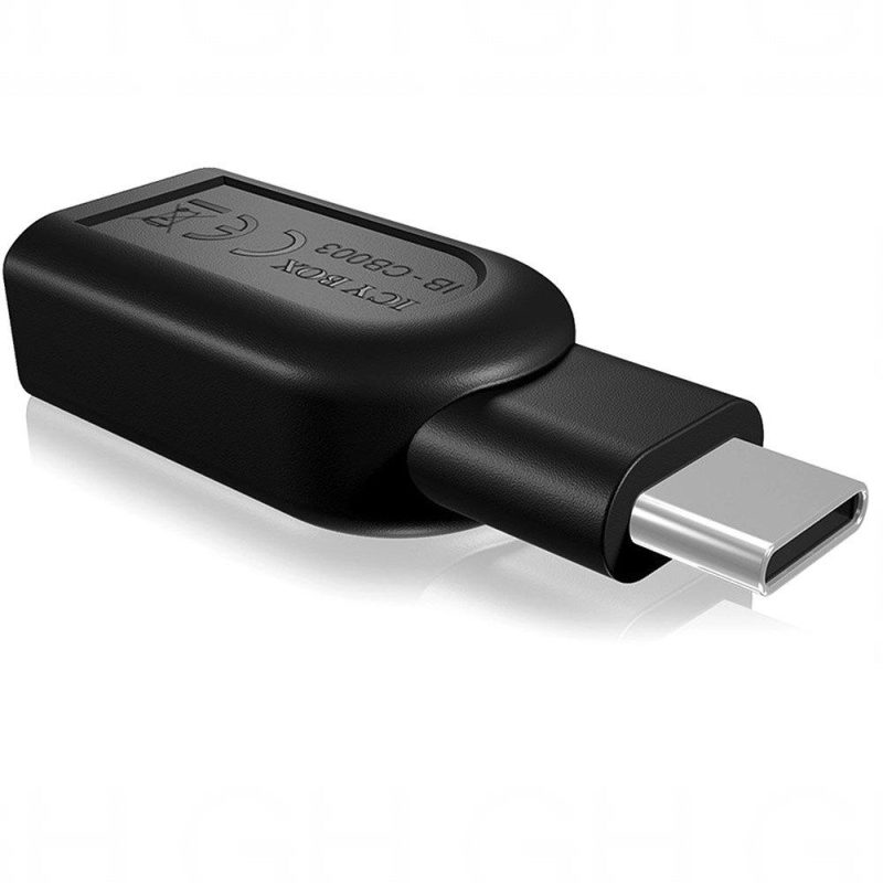 Adaptors | Icy Box IB-CB003 USB 3.0 Type-C To Type-A Adapter Black Adaptors Adaptors