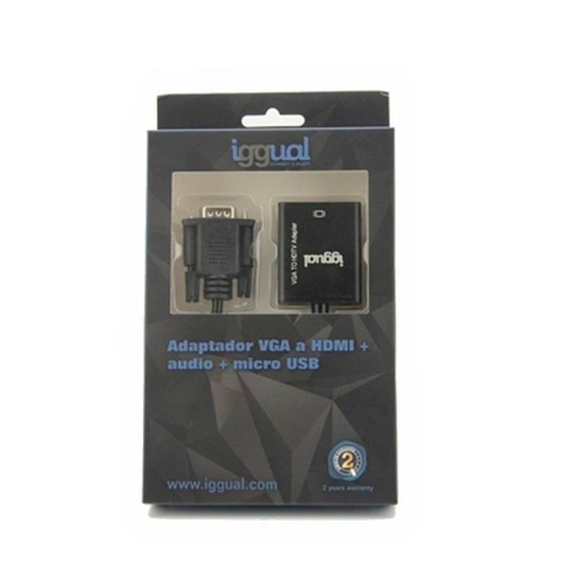 Adaptors | IGG317297 Audio/MicroUSB VGA To HDMI Adapter Black Adaptors Adaptors