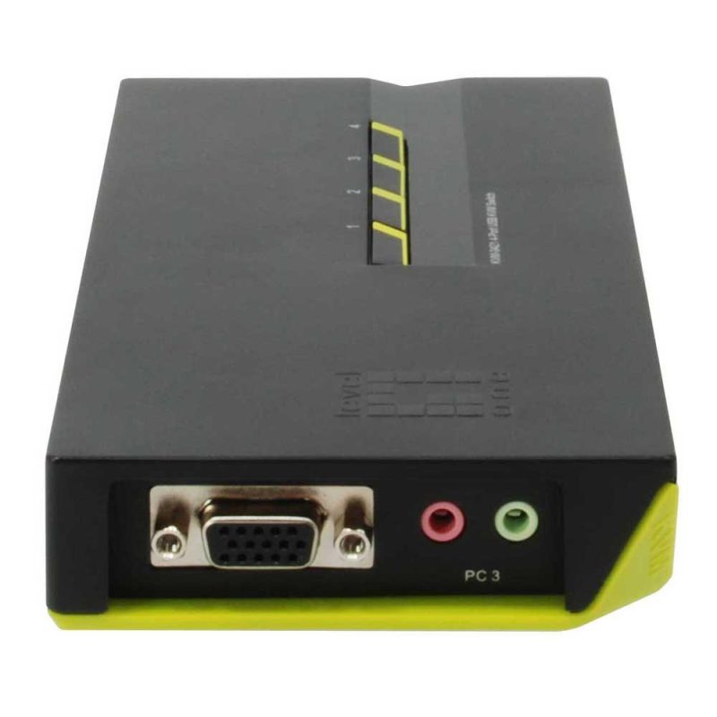 Adaptors | KVM-0421 Automatic Desktop Switch Black / Yellow Adaptors Adaptors