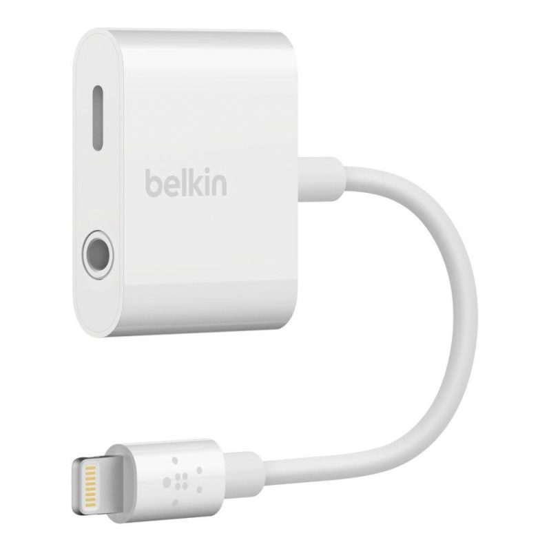 Adaptors | Lightning Music 3.5 mm And Charge Adapter White Adaptors Adaptors