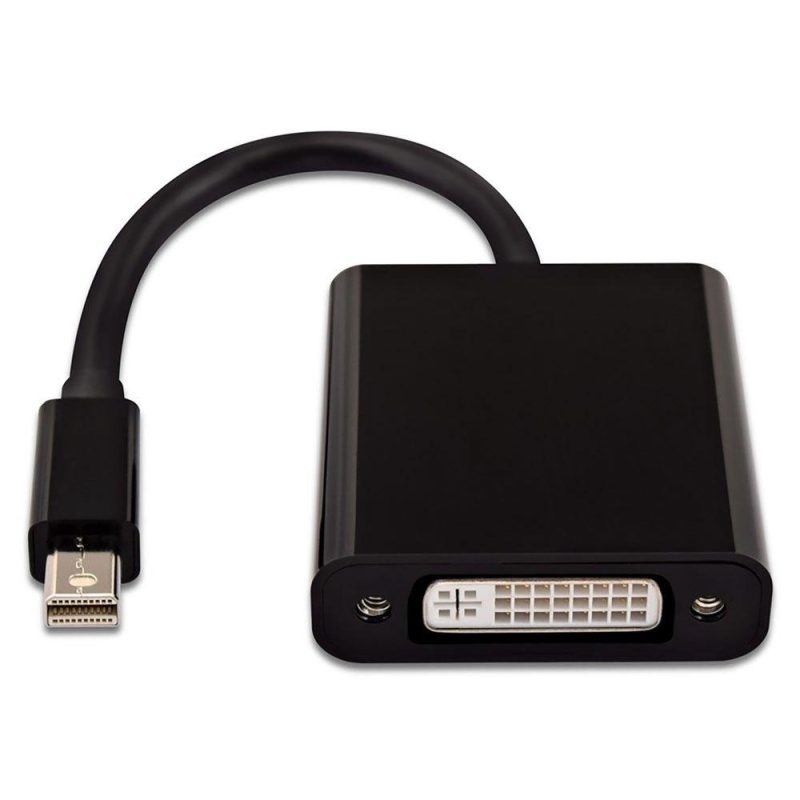 Adaptors | Mini DisplayPort To DVI Adaptor Adapter Black Adaptors Adaptors