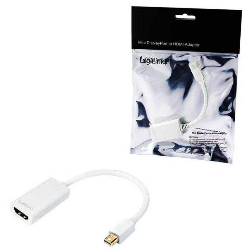 Adaptors | Mini DisplayPort To HDMI M/F Adapter 10 cm White Adaptors Adaptors