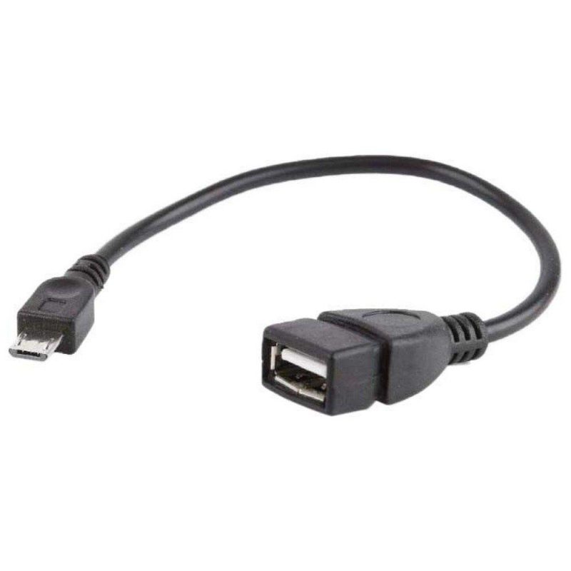 Adaptors | OTG Micro USB/USB M/F 15 cm Adapter Black Adaptors Adaptors