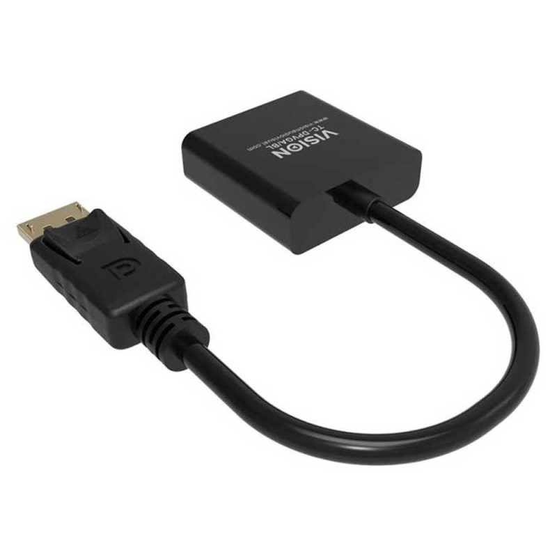 Adaptors | Professional DisplayPort To VGA Adapter Black Adaptors Adaptors