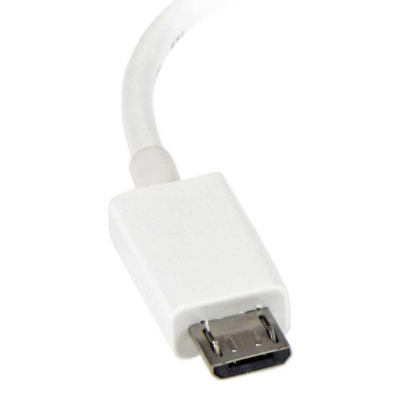 Adaptors | Right Angle Micro USB OTG 12 cm Adapter White Adaptors Adaptors