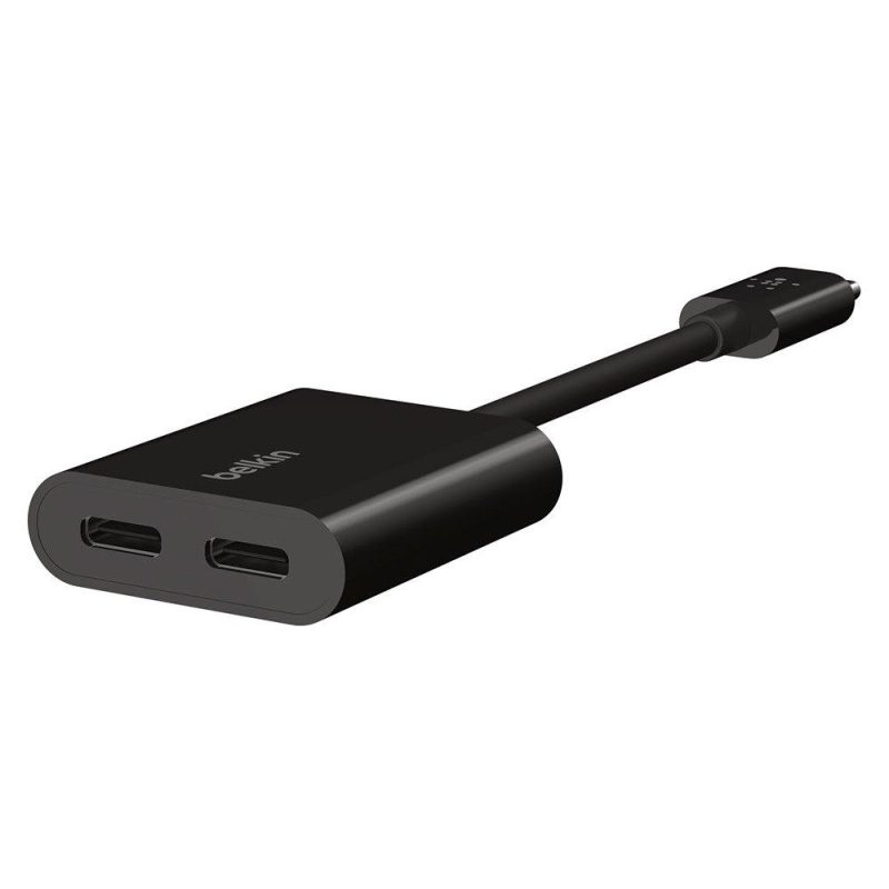 Adaptors | RockStar Connect USB C Audio+Charge Adapter Black Adaptors Adaptors