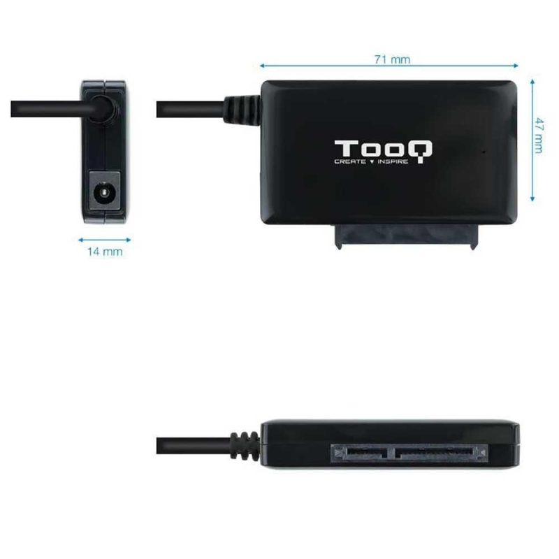 Adaptors | TQHDA-02C USB-C To SATA Adapter Black Adaptors Adaptors