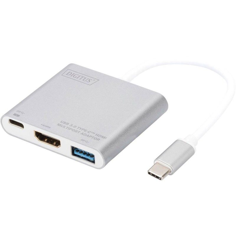 Adaptors | USB 3.0 Typ C HDMI Multiport Adapter Silver Adaptors Adaptors